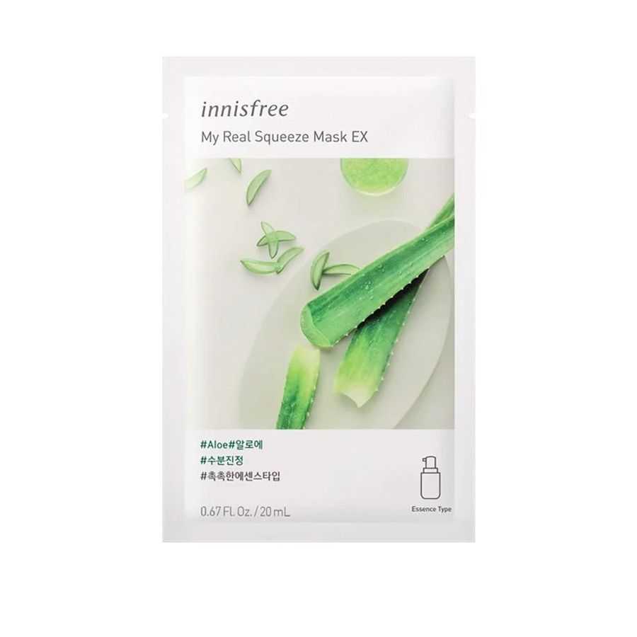 Mặt Nạ Giấy Innisfree My Real Squeeze Mask EX Aloe 20ml (Lô Hội)