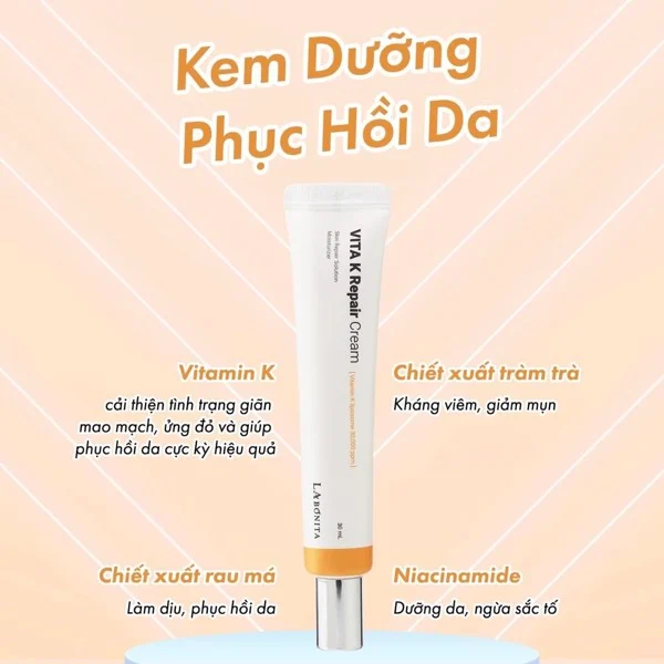 Kem Dưỡng Phục Hồi Da Labonita Vita K Repair Ceam 30ml