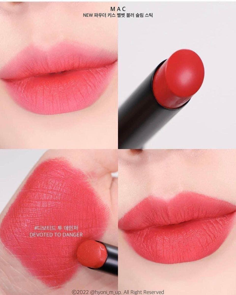 Son Mac Powder Kiss Velvet Blur Slim 896 Hot Paprika 