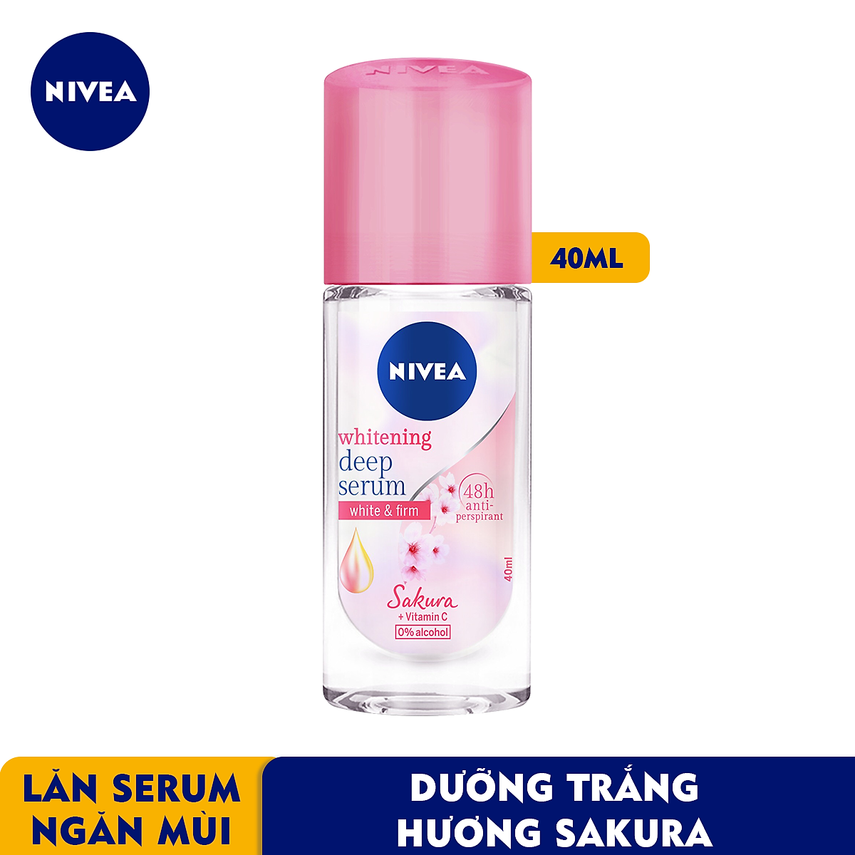 Lăn khử mùi nữ Nivea Whitening Deep Serum 48h 40ml