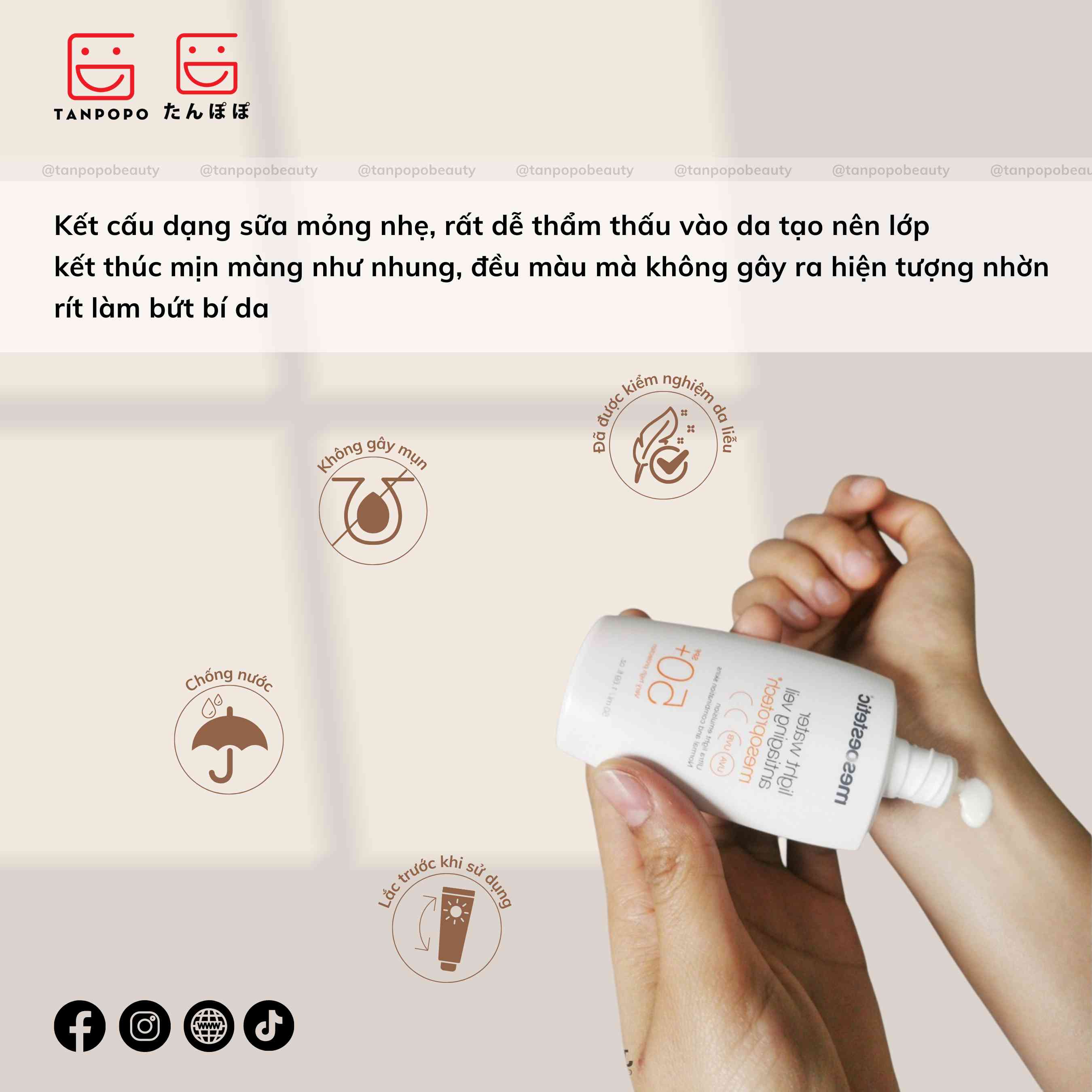 Kem Chống Nắng Mesoestetic Mineral Matt Antiaging Fluid Mesoprotech SPF50+ 50ml