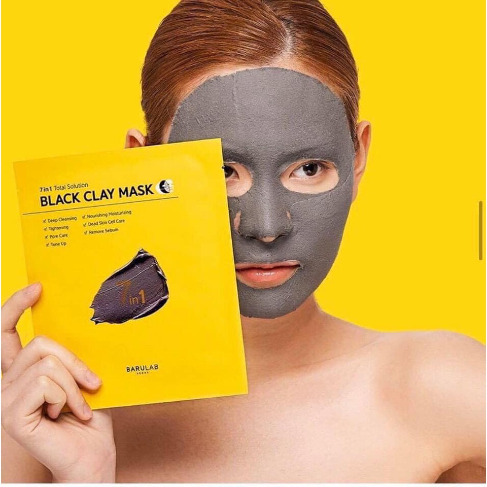 Mặt Nạ Đất Sét BARULAB 7 in 1 Total Solution Black Clay Mask