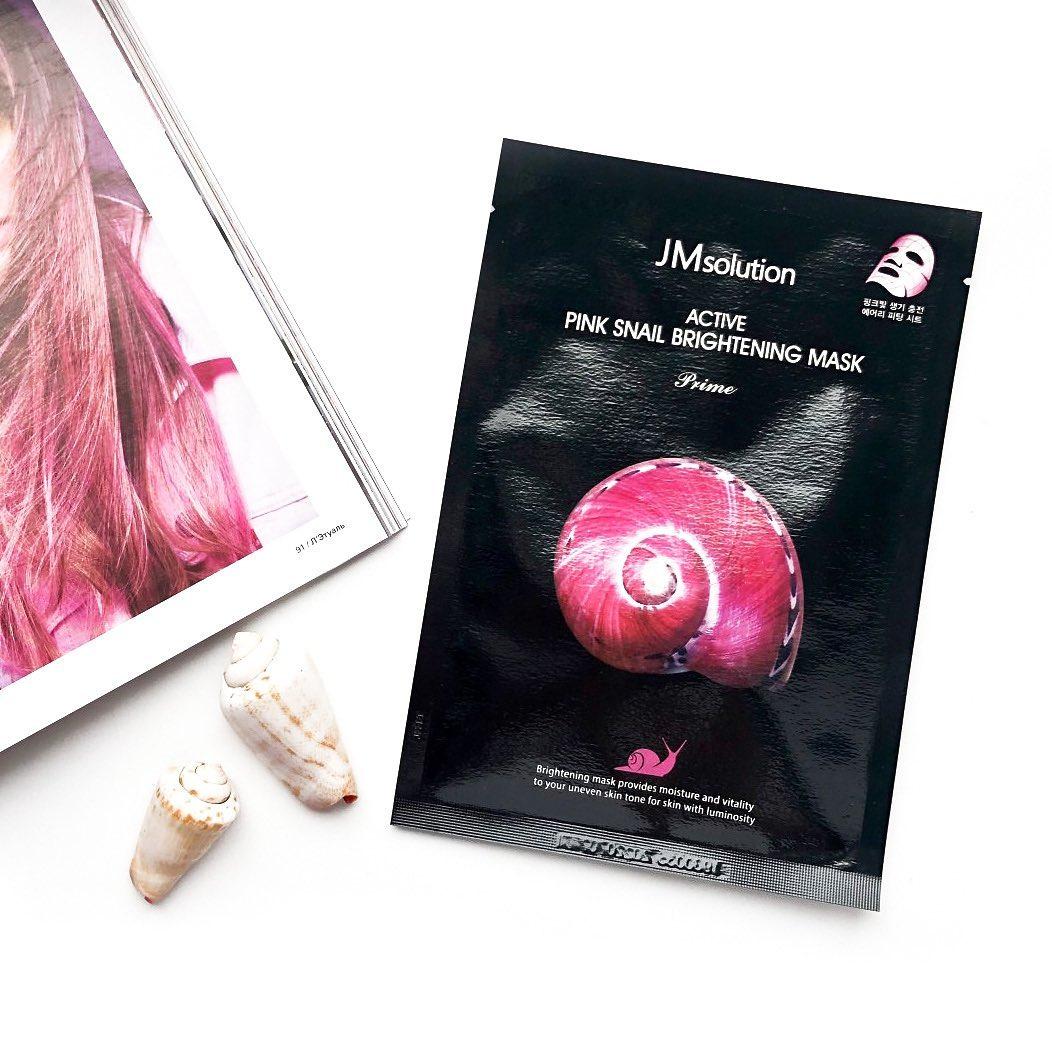Mặt Nạ Giấy JM Solution Active Pink Snail Brightening Mask Prime