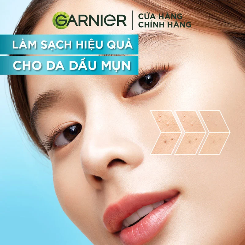 Gel Rửa Mặt Garnier Bright Complete Anti-Acne Cleansing Gel 120ml