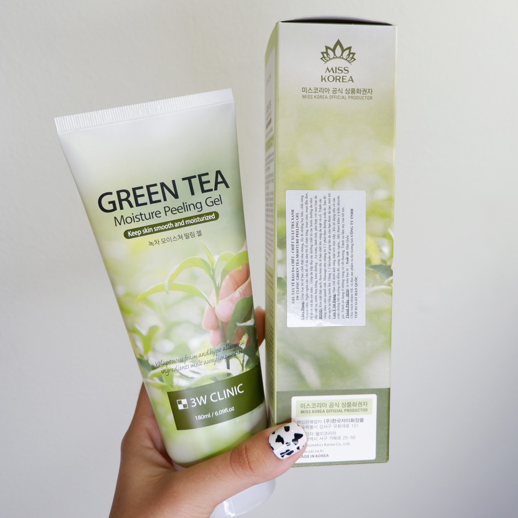 Tẩy Tế Bào Chết 3W Clinic Green Tea Moisture Peeling Gel 180ml