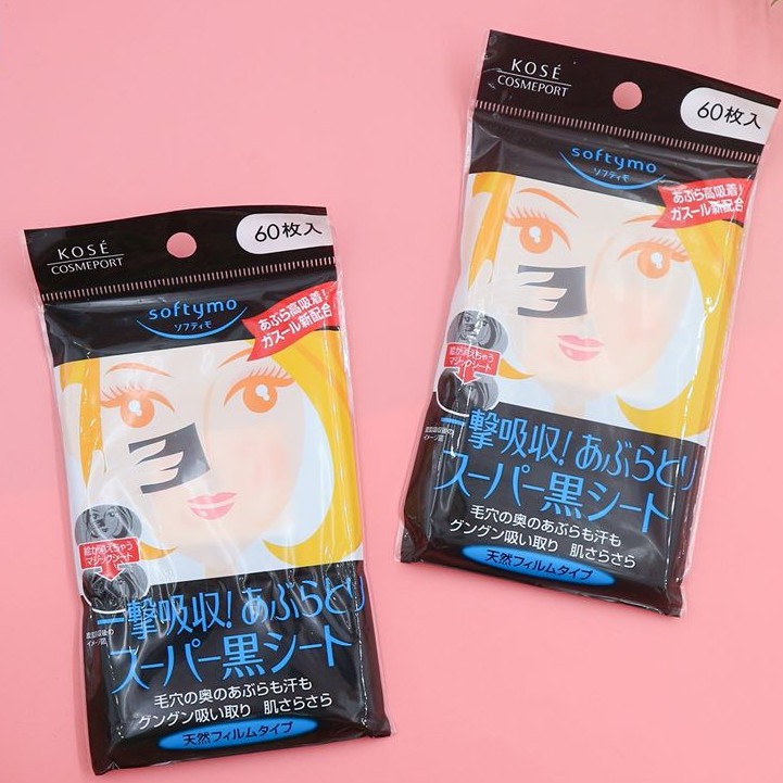 Giấy Thấm Dầu Kose Softymo Than Hoạt Tính (60 Miếng)