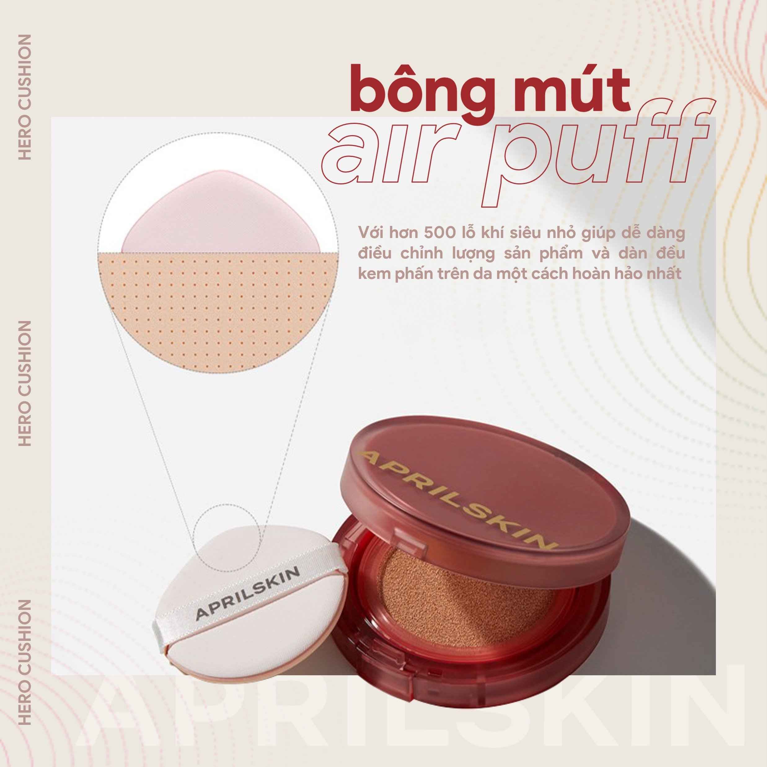 Phấn Nước 2 Lõi April Skin Hero Cushion SPF50 12g