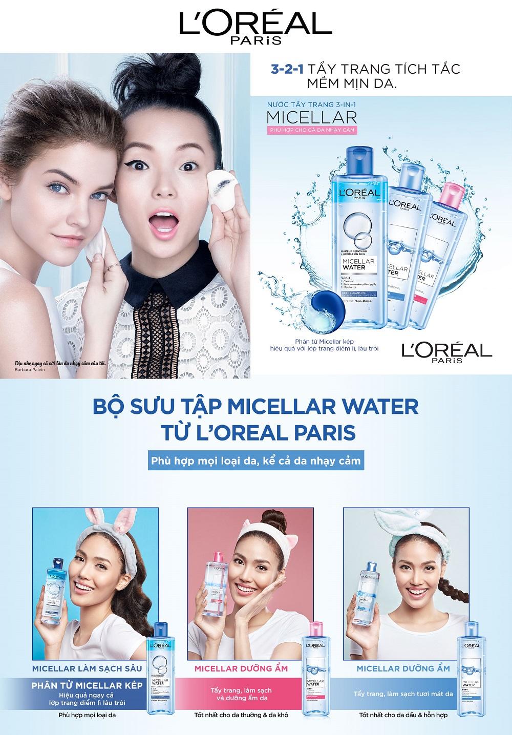 Nước Tẩy Trang L'Oreal Micellar Water 400ml