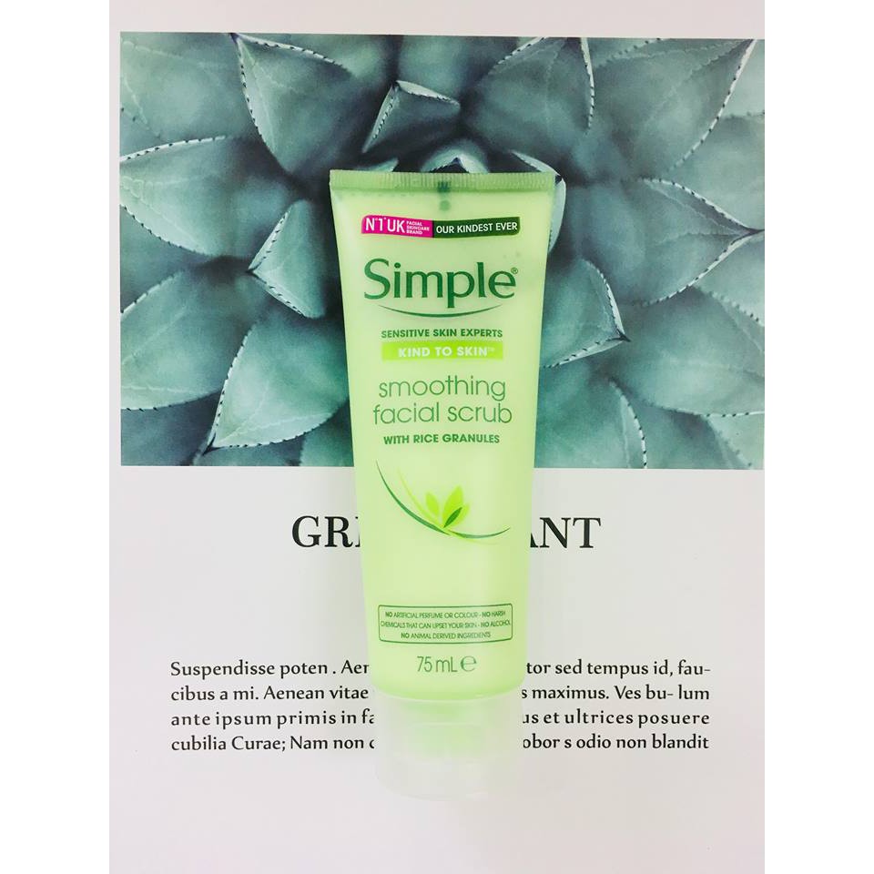 Tẩy tế bào chết Simple Kind To Skin Smoothing Facial Scrub 75ml