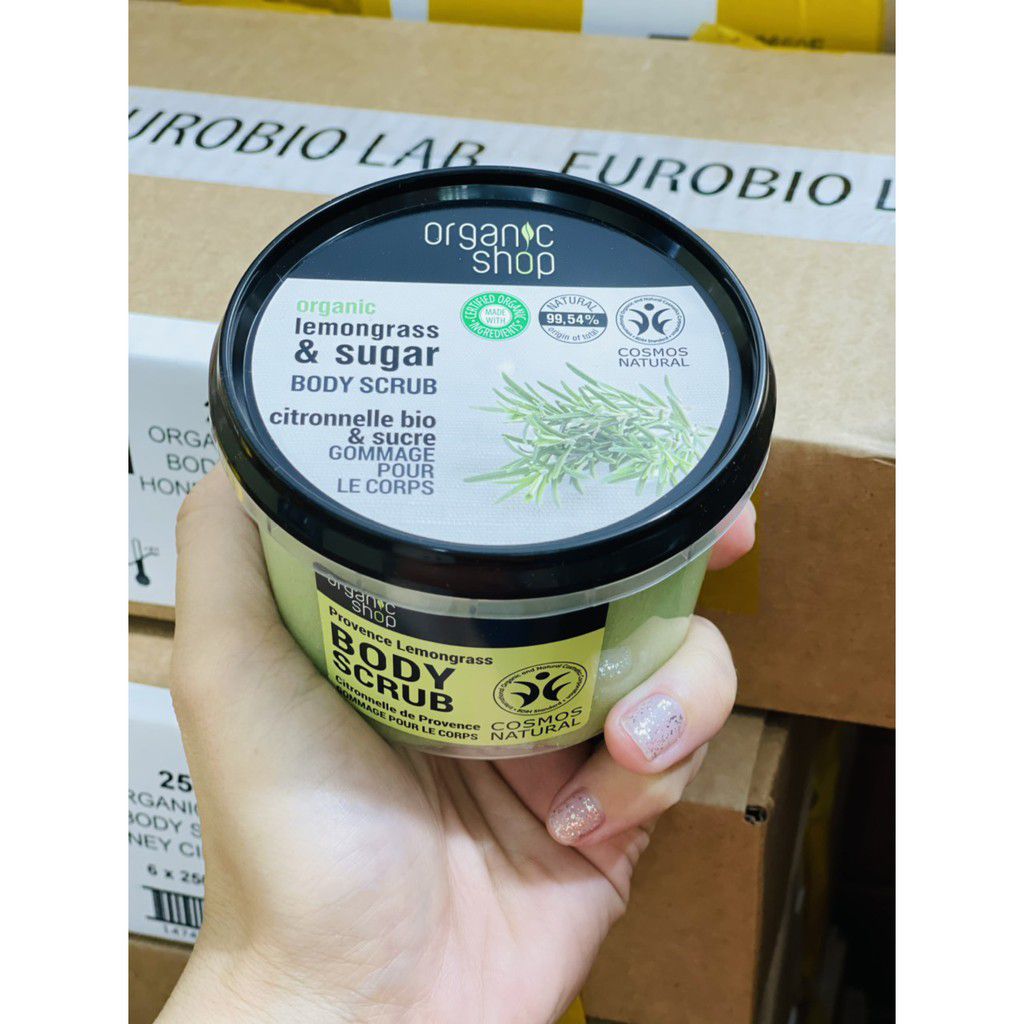 Tẩy Da Chết Body Organic Lemongrass & Sugar 250ml