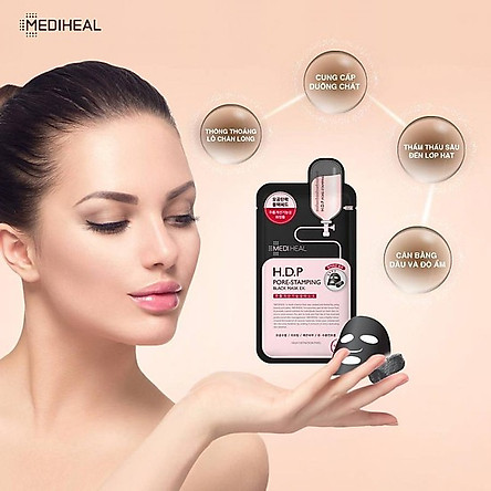 Mặt Nạ Giấy Mediheal H.D.P Pore Stamping Black Mask Ex