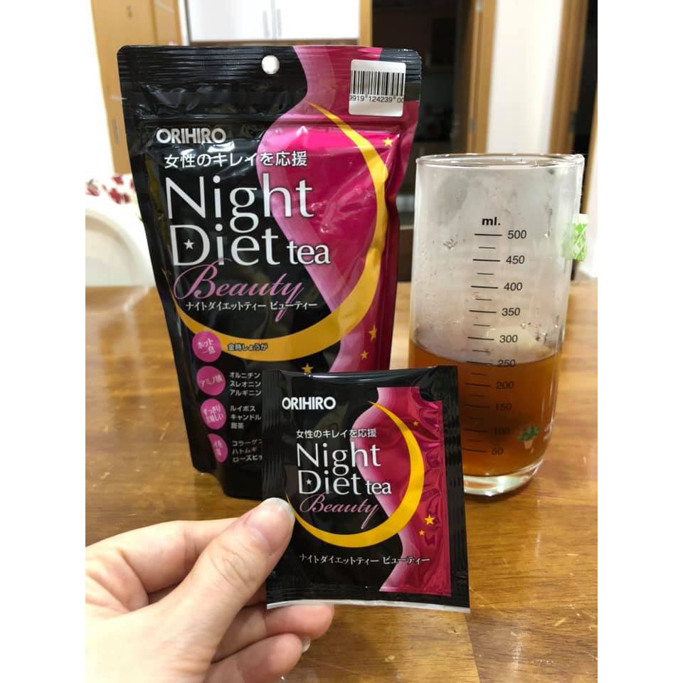 Trà giảm cân đẹp da Orihiro Night Diet Beauty 16 gói