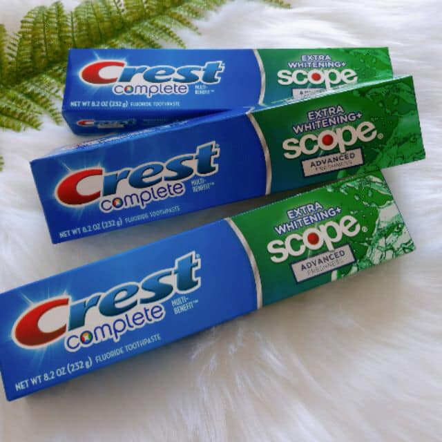 Kem đánh răng Crest Complete Extra Whitening + Scope Advanced