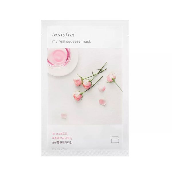 Mặt Nạ Giấy Innisfree My Real Squeeze Mask EX Rose 20ml (Hoa Hồng)