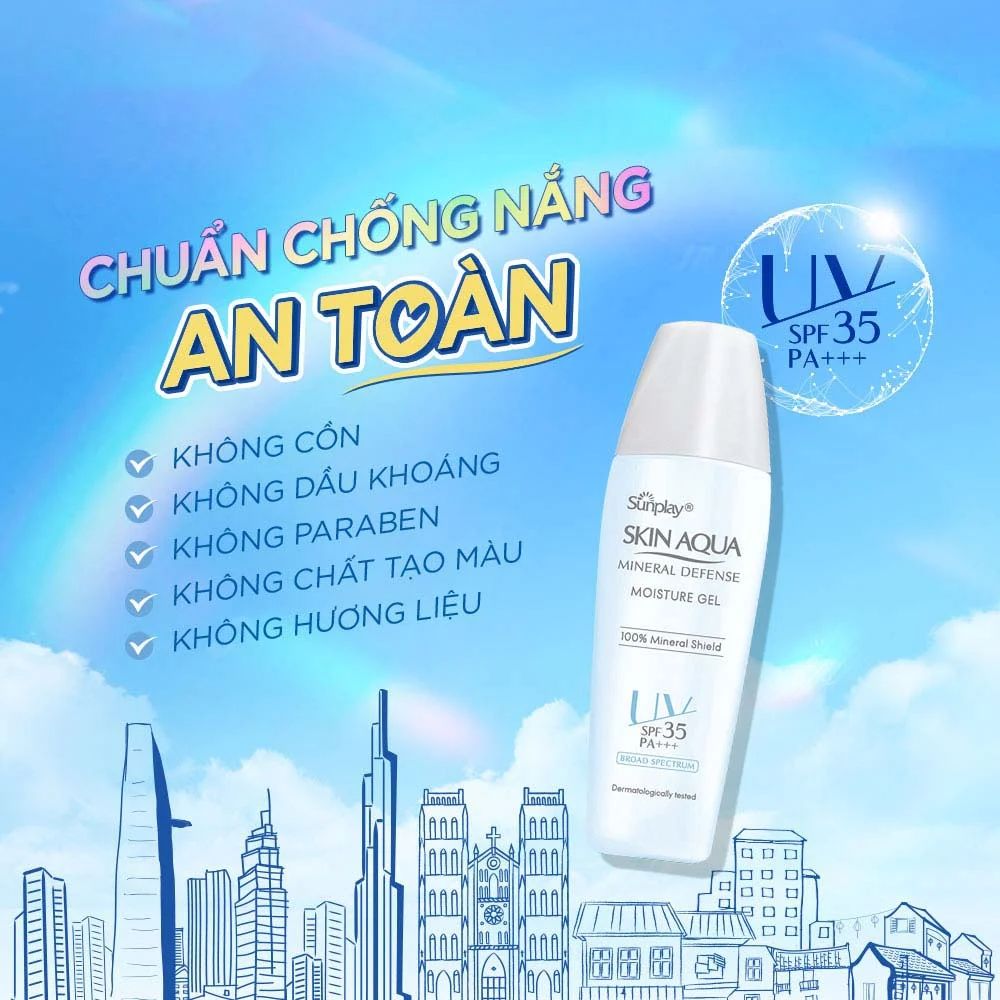 Gel Chống Nắng Sunplay Skin Aqua Mineral Defense Moisture SPF35 25g