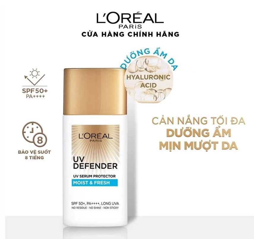 Kem Chống Nắng Dưỡng Ẩm Mịn Mượt Da L'Oreal UV Defender Moist & Fresh SPF 50+ 50ml