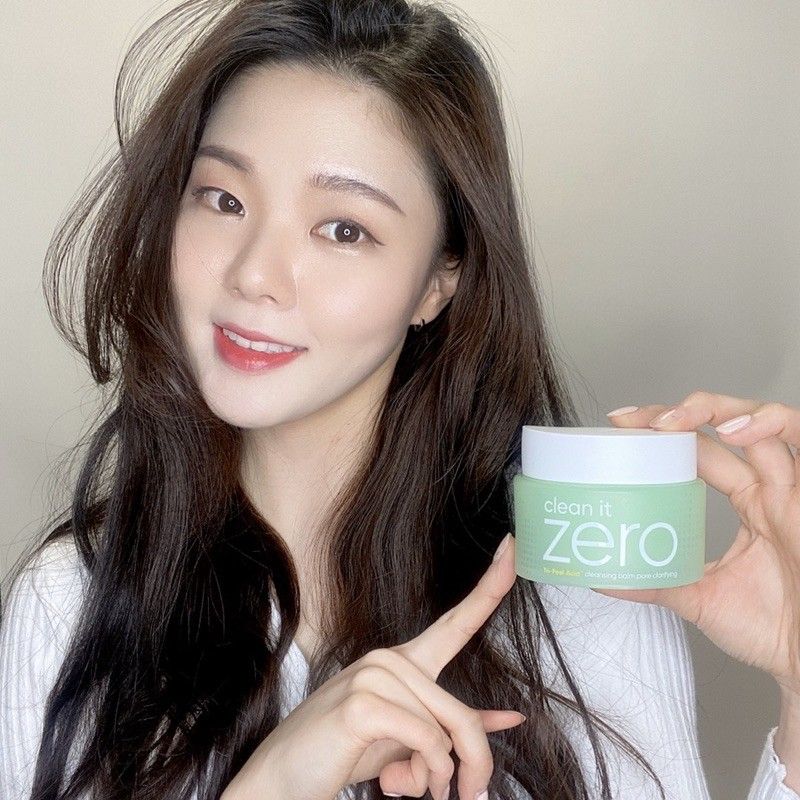 Sáp Tẩy Trang Cho Da Lỗ Chân Lông To Banila Co Clean It Zero Tri-Peel Acid Cleansing Balm Pore Clarifying 100ml (Duty Free) (Xanh Lá)