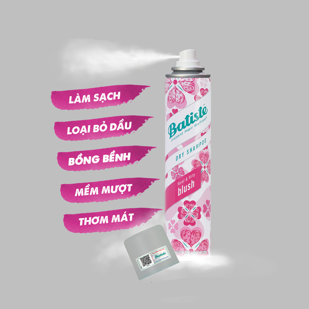 Gội Khô Batiste Dry Shampoo Blush 200ml