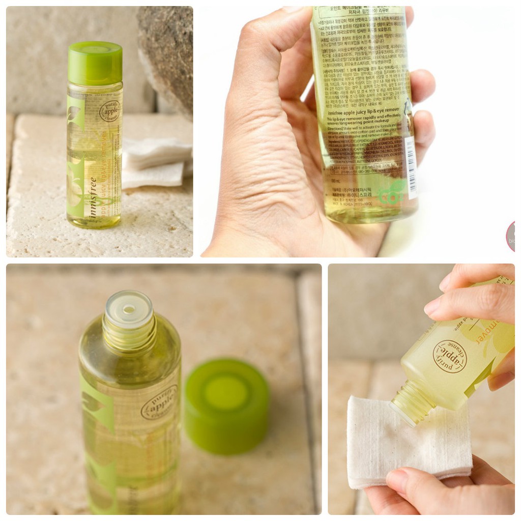 Dầu tẩy trang mắt môi Innisfree táo 100ml