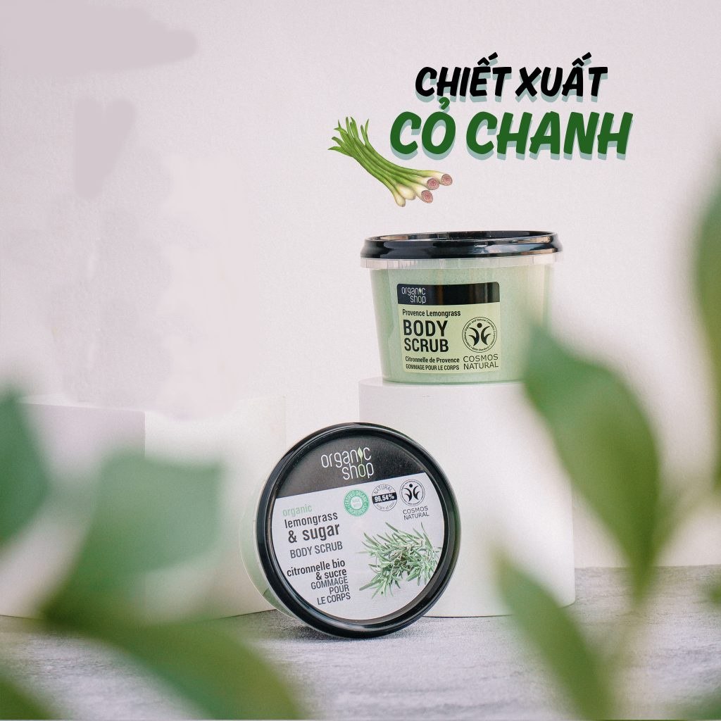 Tẩy Da Chết Body Organic Lemongrass & Sugar 250ml