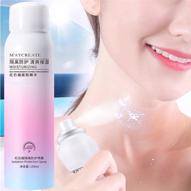 Xịt Chống Nắng Dưỡng Trắng Da MayCreate Moisturizing 150ml