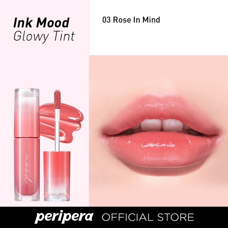 Son Kem Bóng Peripera Ink Mood Glowy Tint - 03 Rose In Mind