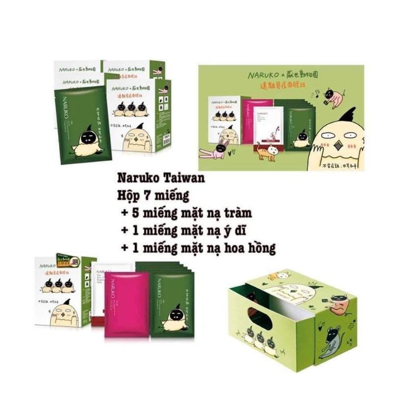 Set Mặt Nạ Giấy Naruko Limited Hộp 7 Miếng