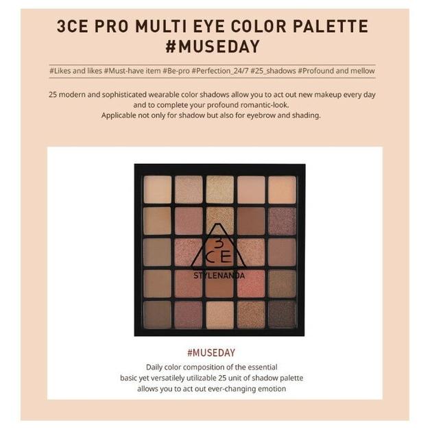 Bảng phấn mắt 3CE Pro Multi Eye Color Palette 25 ô