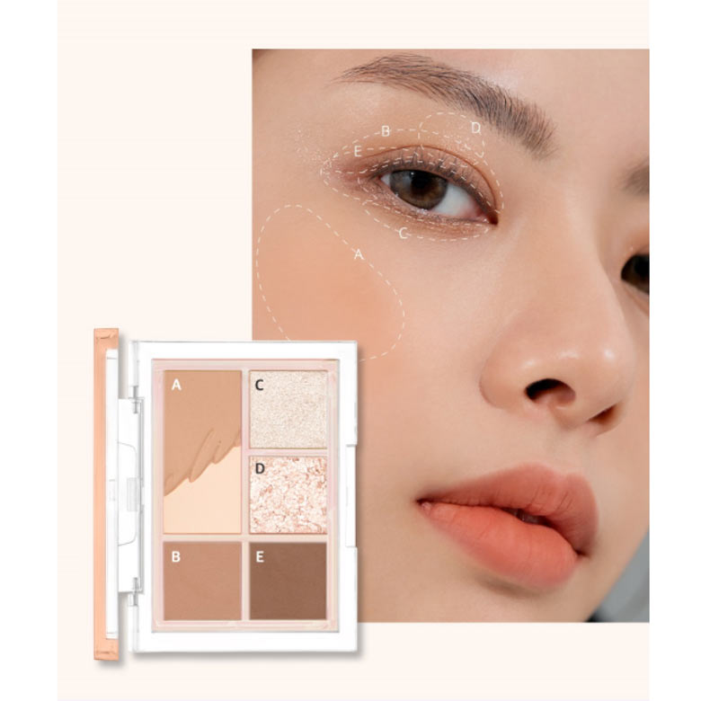 Bảng Phấn Mắt 5 Ô Clio Pro Eye Palette Mini - 04 Falling In Nude