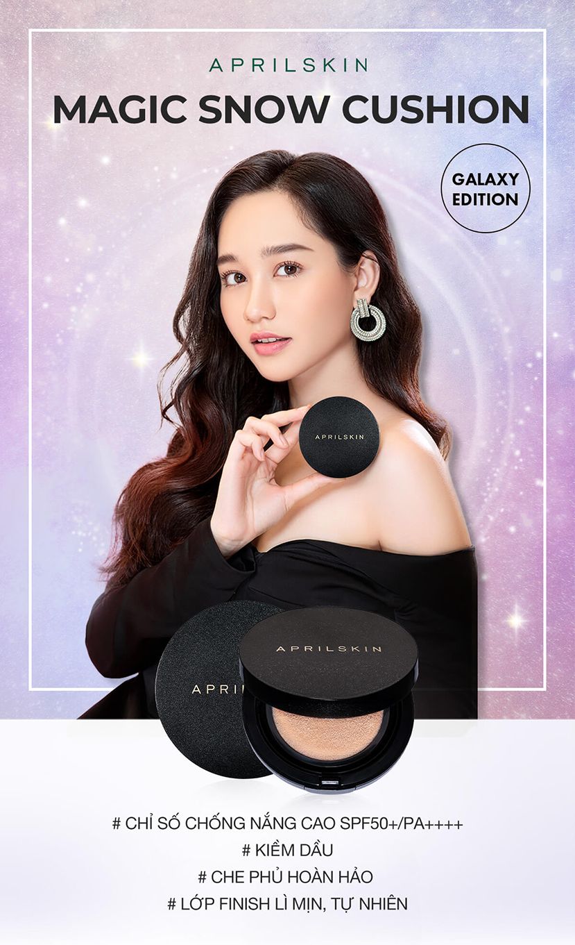 Phấn nước April Skin Black Magic Snow - Galaxy Edition