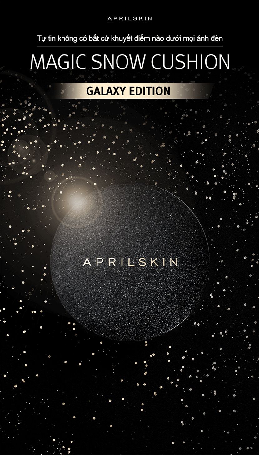 Phấn nước April Skin Black Magic Snow - Galaxy Edition