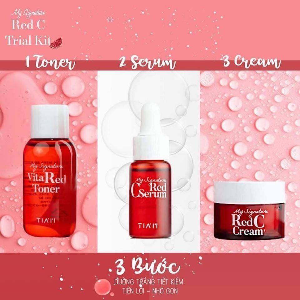 Bộ Kit Dưỡng Trắng Da Tiam My Signature Red C