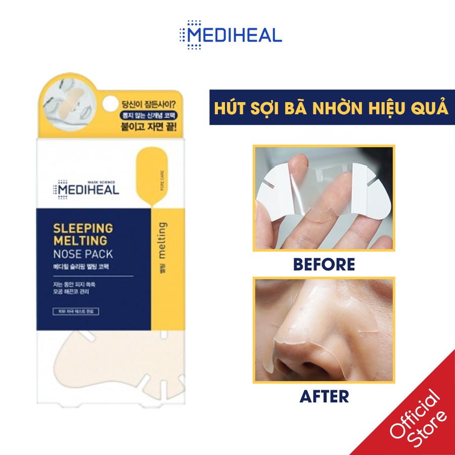 Mặt Nạ Ngủ Lột Mụn Mũi Mediheal Sleeping Melting Nose Pack