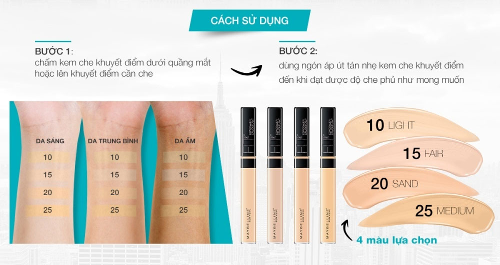 Che khuyết điểm Maybelline Fit Me Concealer