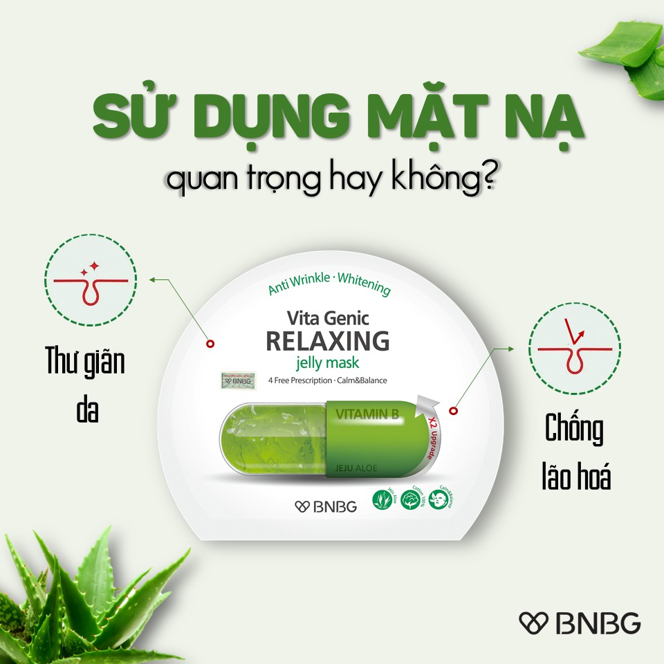 Mặt Nạ Giấy BNBG Vita Genic Relaxing Jelly Mask Vitamin B X2 Upgrade