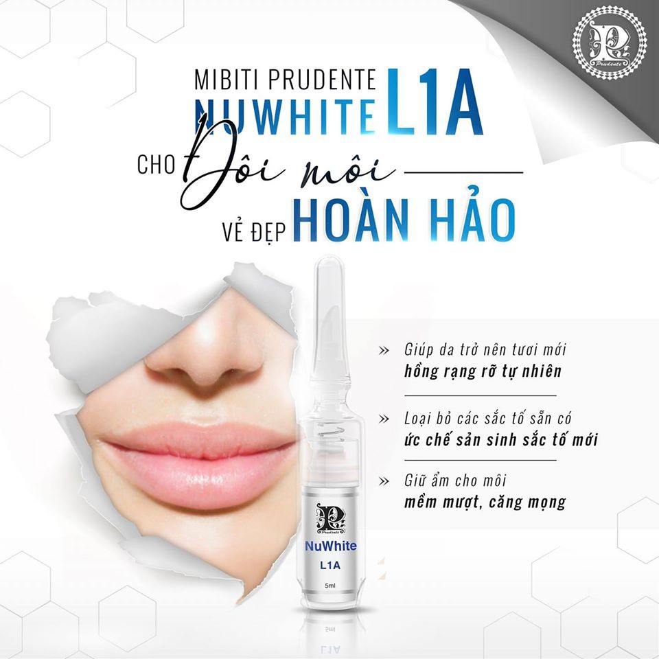 Kem Trị Thâm Làm Hồng Môi Mibiti Prudente Nuwhite L1A 5ml