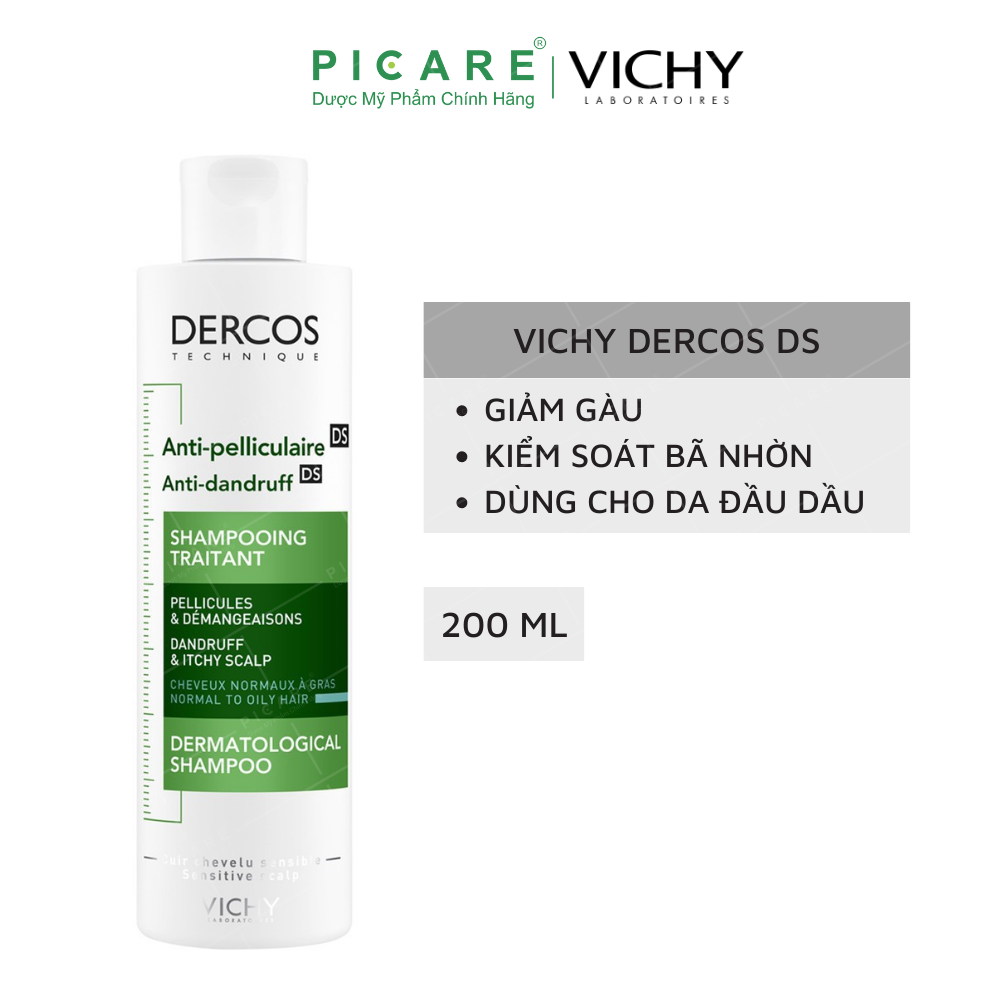 Dầu Gội Ngăn Ngừa Gàu Cho Da Dầu Vichy Dercos Anti Dandruff DS Dermatological 200ml