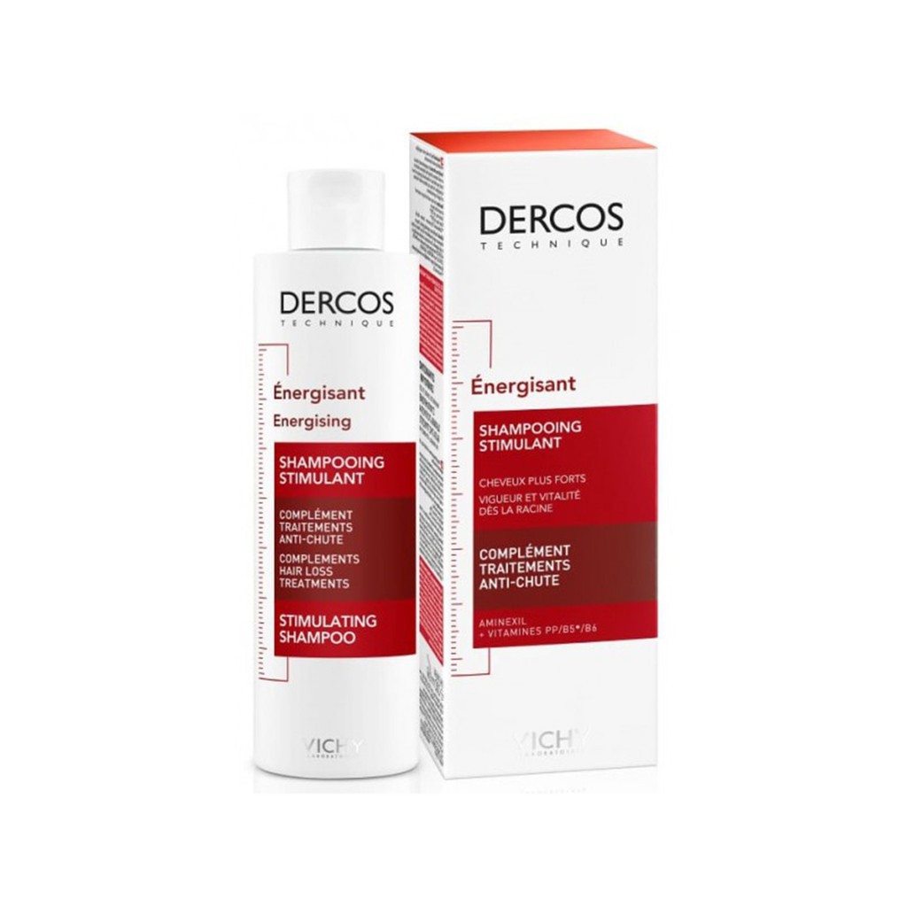 Dầu Gội Ngăn Rụng Tóc Vichy Dercos Enery+ Stimulating 200ml (Đỏ)