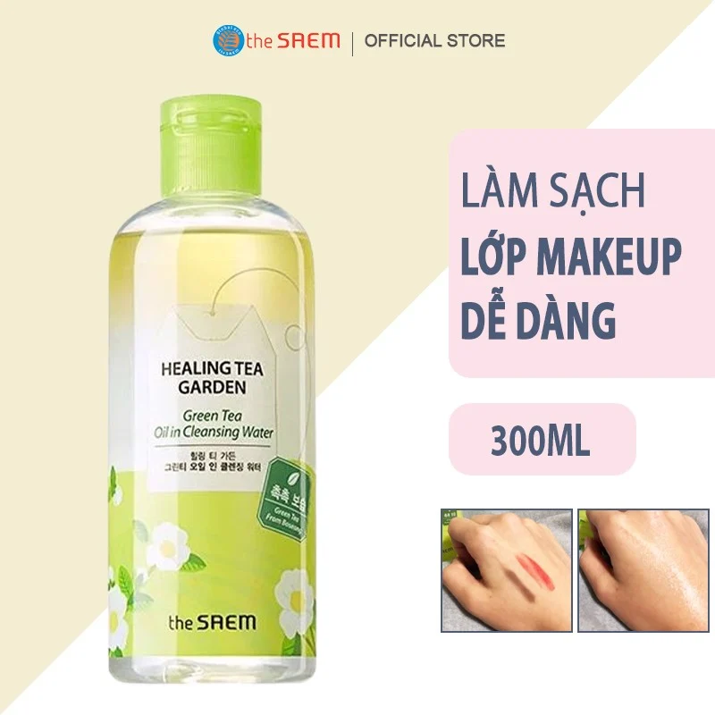 Dầu Tẩy Trang Sạch Sâu The Saem Healing Tea Garden Oil In Cleansing Water 300ml