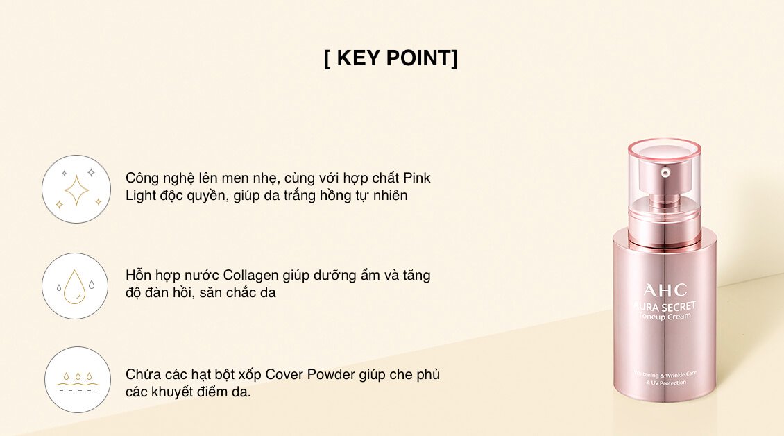 Kem dưỡng da AHC Aura Secret Tone Up