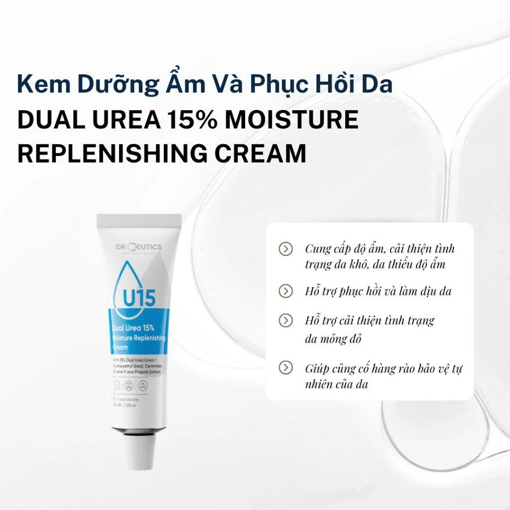 Kem Dưỡng Ẩm Phục Hồi Da DrCeutics Dual Urea 15% Moisture Replenishing Cream 35g