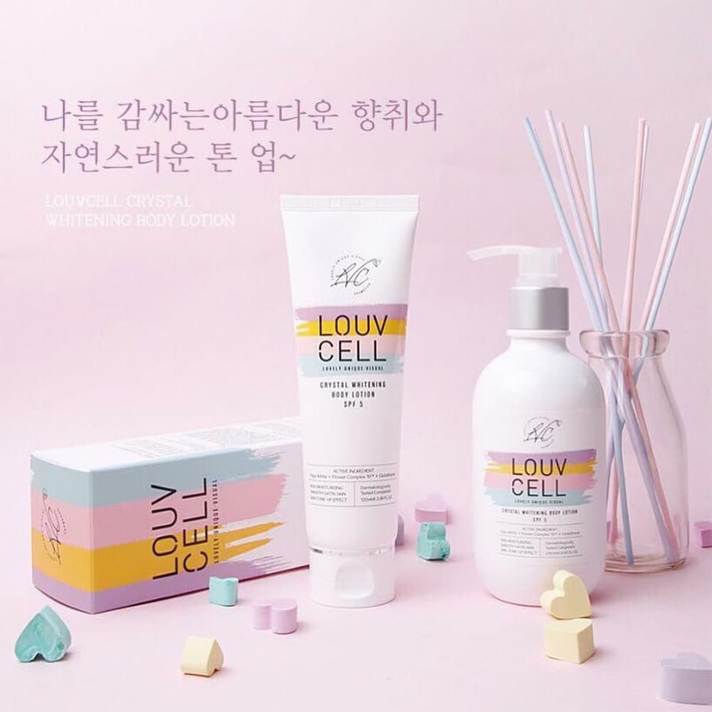 Dưỡng Thể Trắng Da LOUV CELL Crystal Whitening Body Lotion Spf5