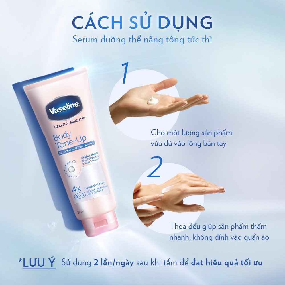 Dưỡng Thể Vaseline Healthy White Body-Tone Up 4X 320ml