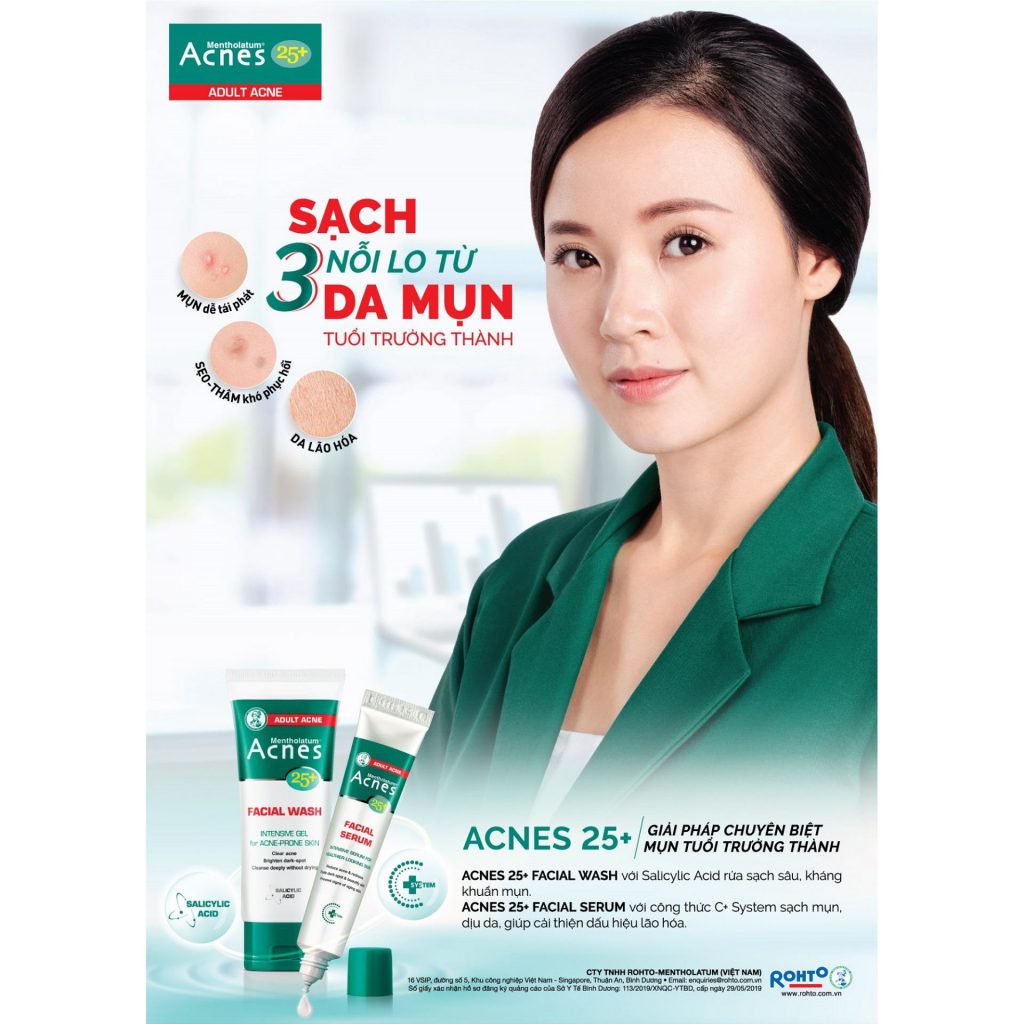 Bộ Sản Phẩm Chăm Sóc Da Mụn Tuổi Trưởng Thành Acnes Facial Wash