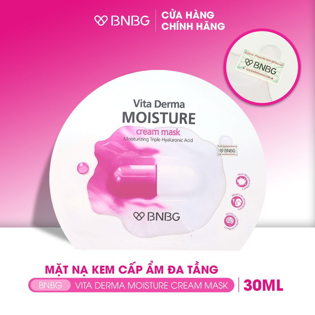 Mặt Nạ Giấy BNBG Cấp Ẩm Đa Tầng Vita Derma Moisture Cream Mask