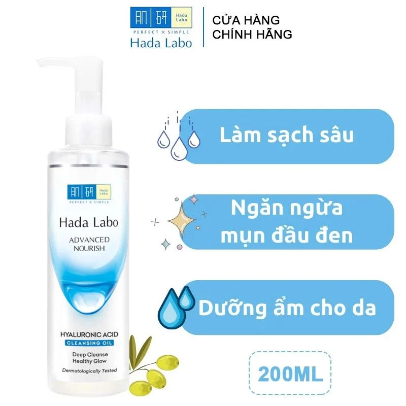 Dầu Tẩy Trang Hada Labo Advanced Nourish Hyaluronic Acid Cleansing Oil 200ml