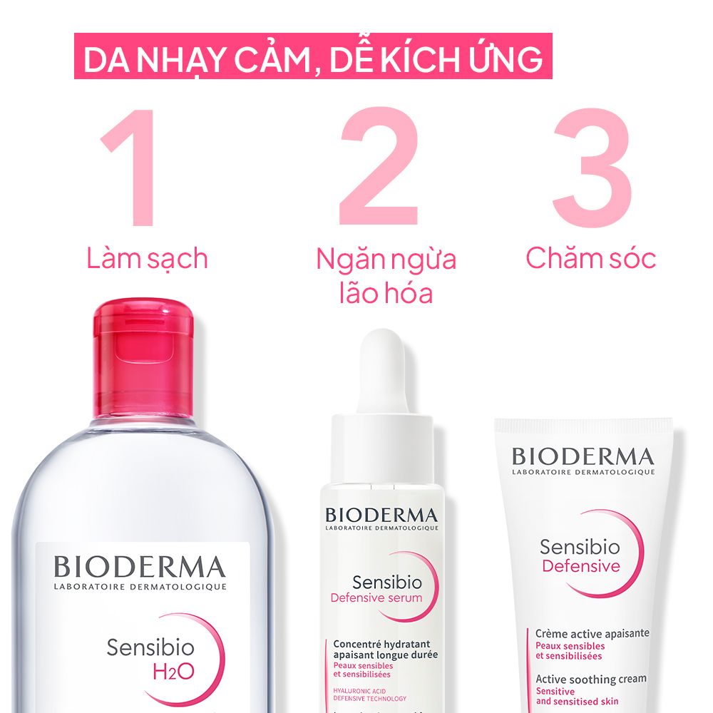 Tinh Chất Dưỡng Ẩm Làm Dịu Cho Da Nhạy Cảm Bioderma Sensibio Defensive Serum (Nhập Khẩu)