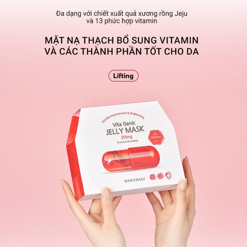 Mặt Nạ Giấy Banobagi Vita Genic Jelly Mask Lifting Vitamin F 60,000PPM (Mẫu Mới)