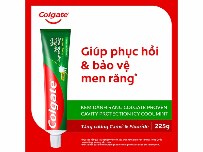 Kem Đánh Răng Colgate Ngừa Sâu Răng Chắc Khỏe Cavity Protection 225g (Tặng Kèm Bàn Chải)