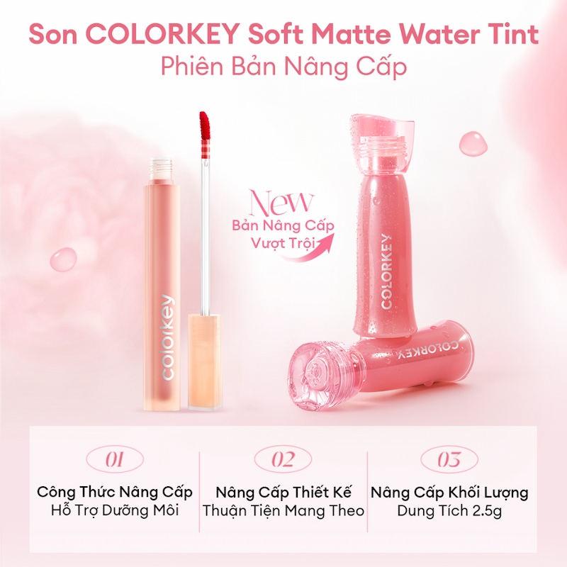 Son Kem Bóng Colorkey Soft Matte Water Tint 2,5g